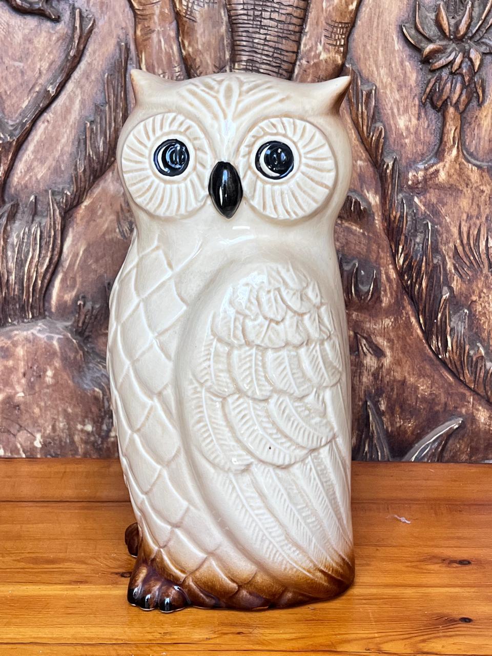 Ceramic Owl Sculpture